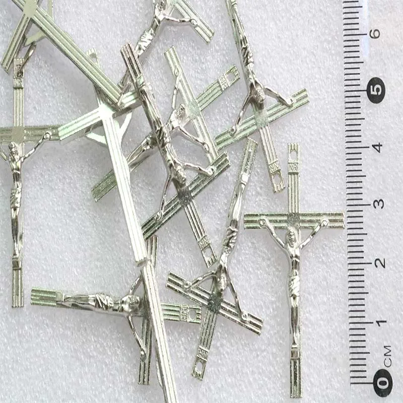 60 шт./металлическая подвеска в виде католического Креста подходит для
