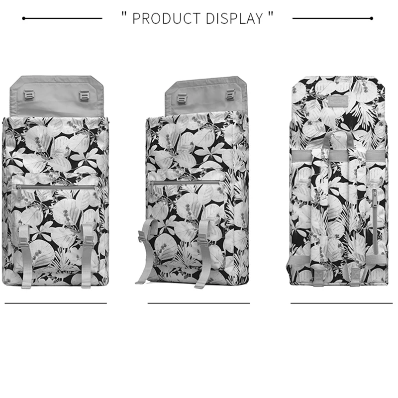 МАч серый цветочный принт рюкзак для ноутбука женский квадратный школьный