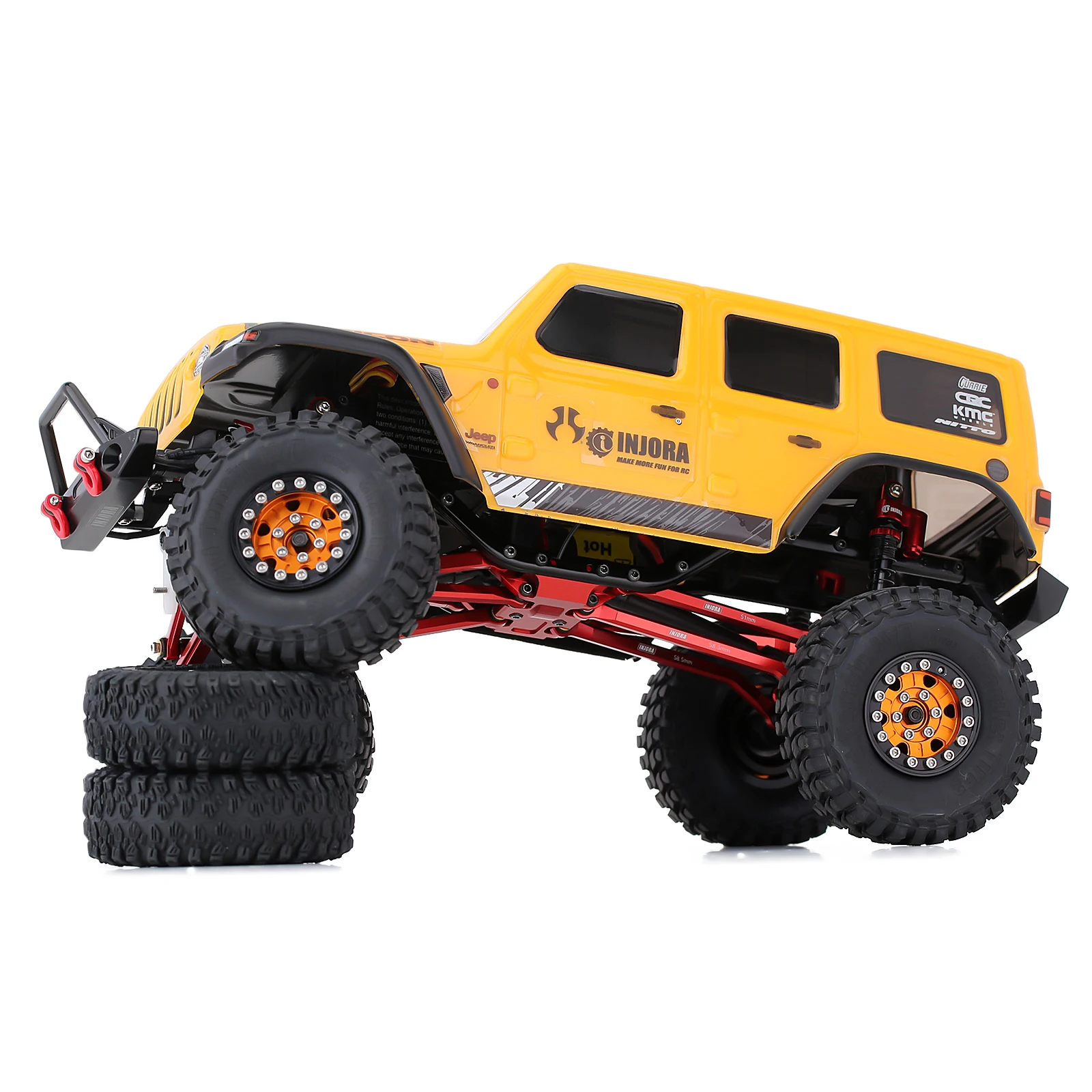 CNC anodizado de alta distancia, enlaces de chasis gris/rojo para 1/24 RC Crawler LWB 133,7mm Axial SCX24 AXI00001 C10 AXI00002 JEEP JLU-4