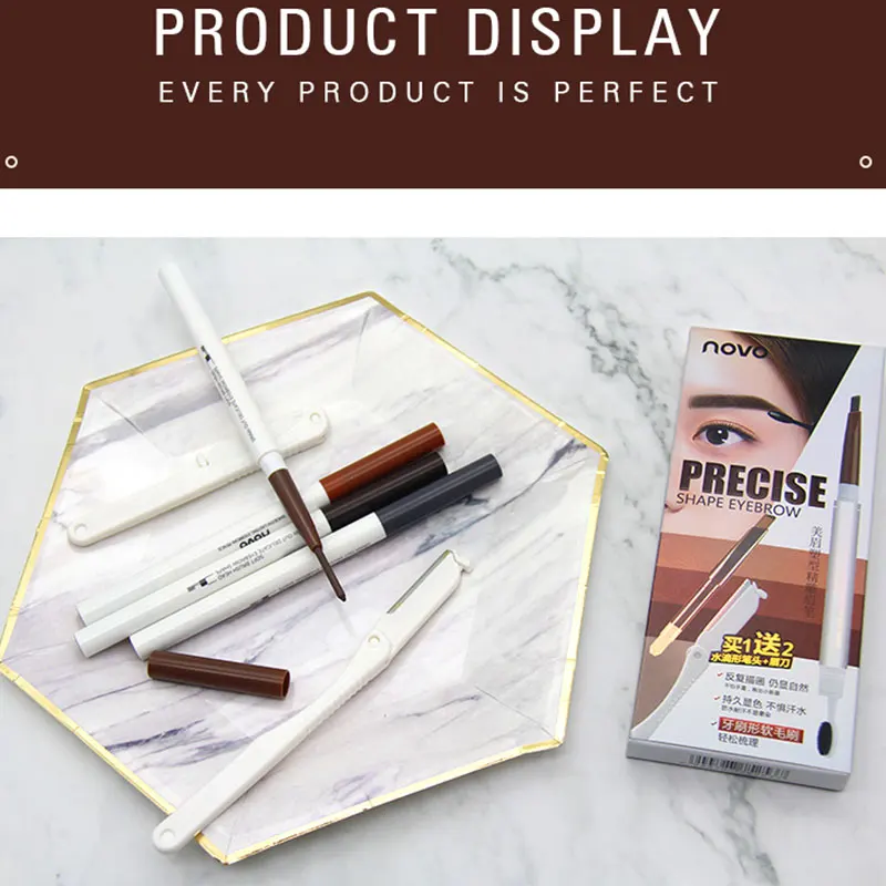 3 шт./лот новый карандаш для бровей NOVO водостойкий стойкий тинт натуральный набор