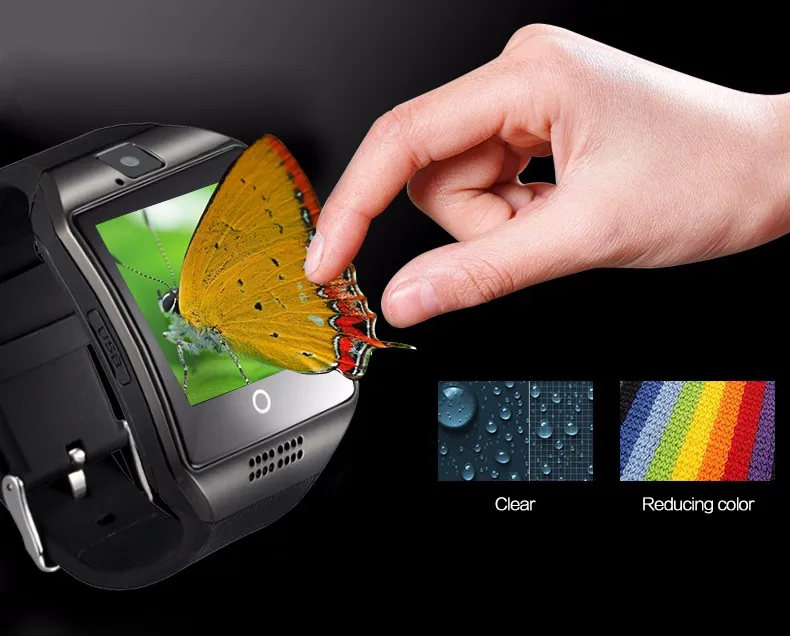 Умные часы Q18, Bluetooth, умные часы, Facebook, Whatsapp, Twitter, синхронизация, поддержка sim-карты, фитнес-трекер, наручные часы для IOS, Android