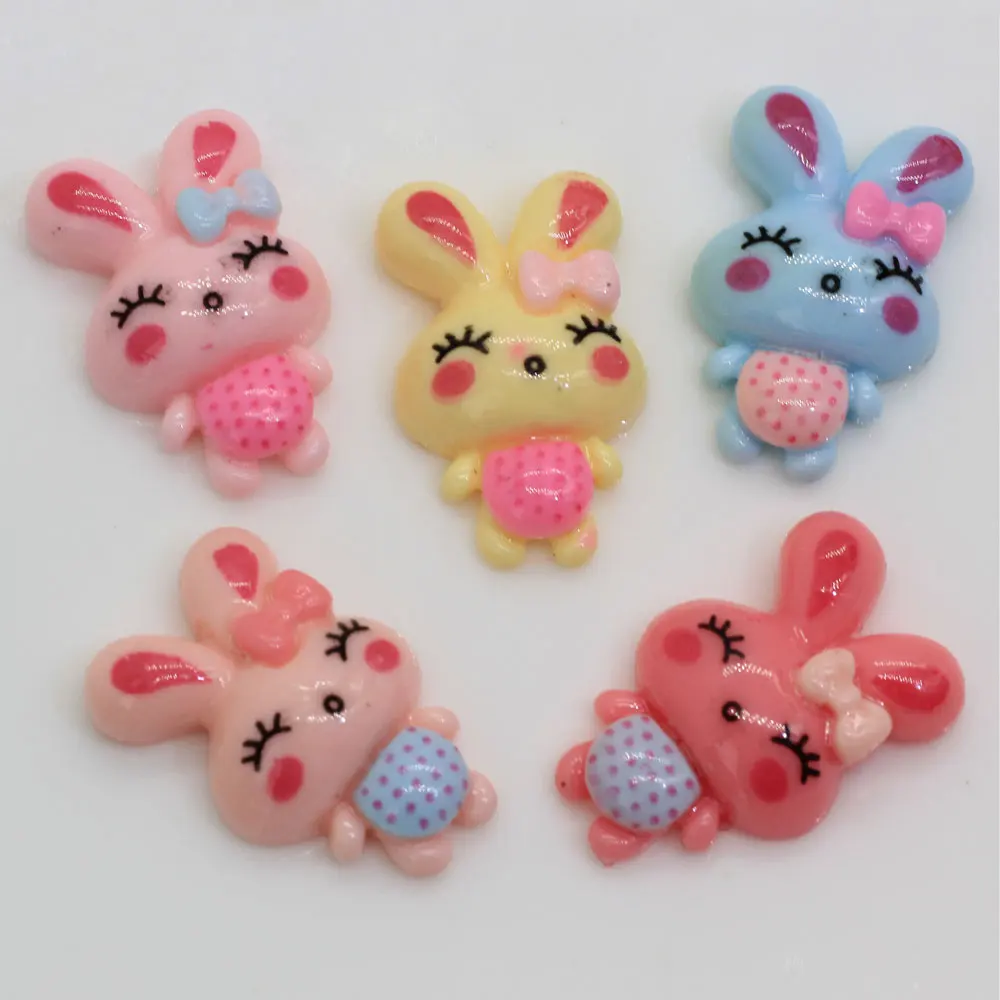 

100/50pcs Mixed Cartoon Rabbit Resin Cabochon Flatback Decoration Crafts Embellishments For Scrapbooking Diy Accessories