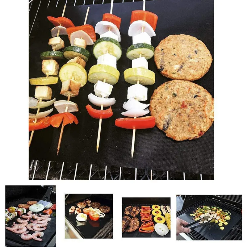 Коврик для гриля и барбекю многоразовый антипригарный коврик приготовления