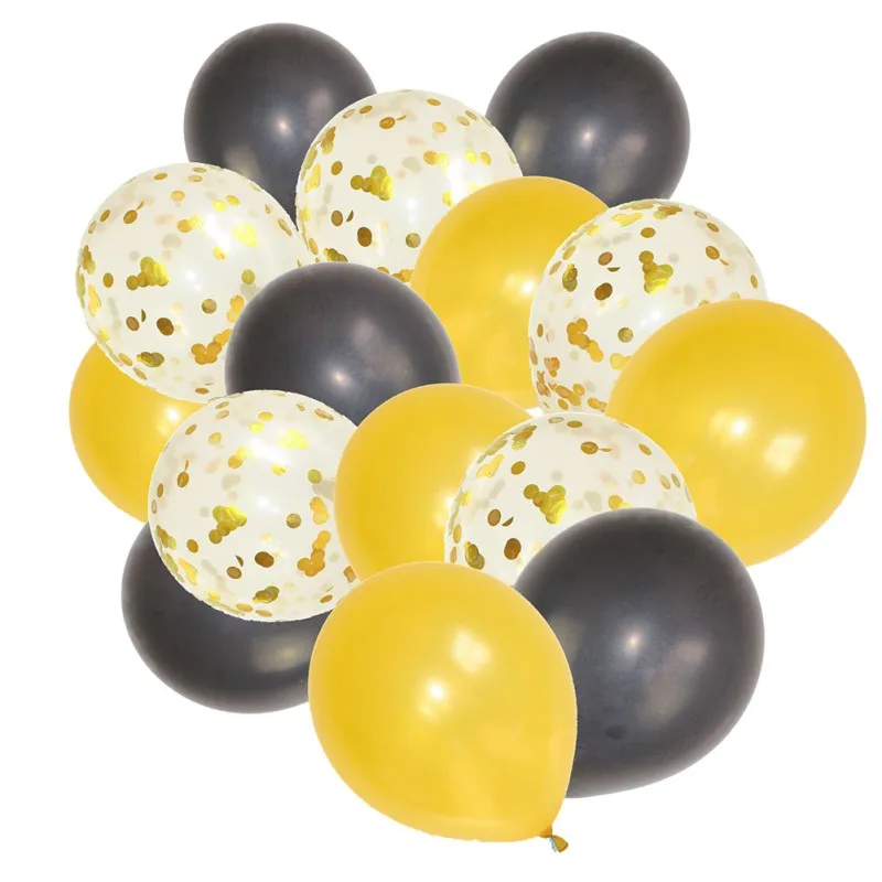 Золотые круглые прозрачные черные вечерние ные шары 12 дюймов 15 шт./30 шт.|Воздушные