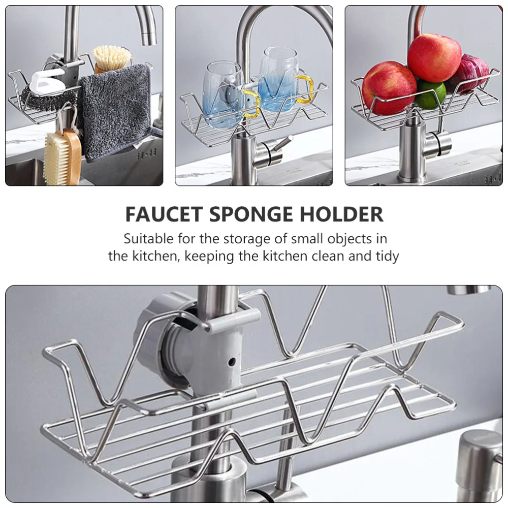 

2pcs Stainless Steel Draining Racks Draining Soap Holders (Assorted Color)