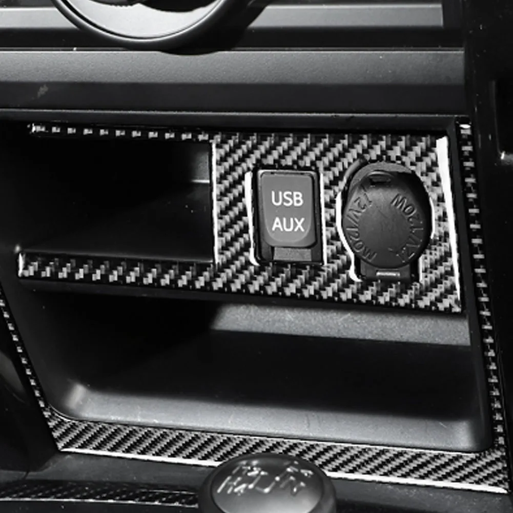 

2pcs/set Car Cigarette Lighter Panel Trim Cover Stickers Replacement for Toyota 4Runner 2010-2020 Auto Styling Accessories