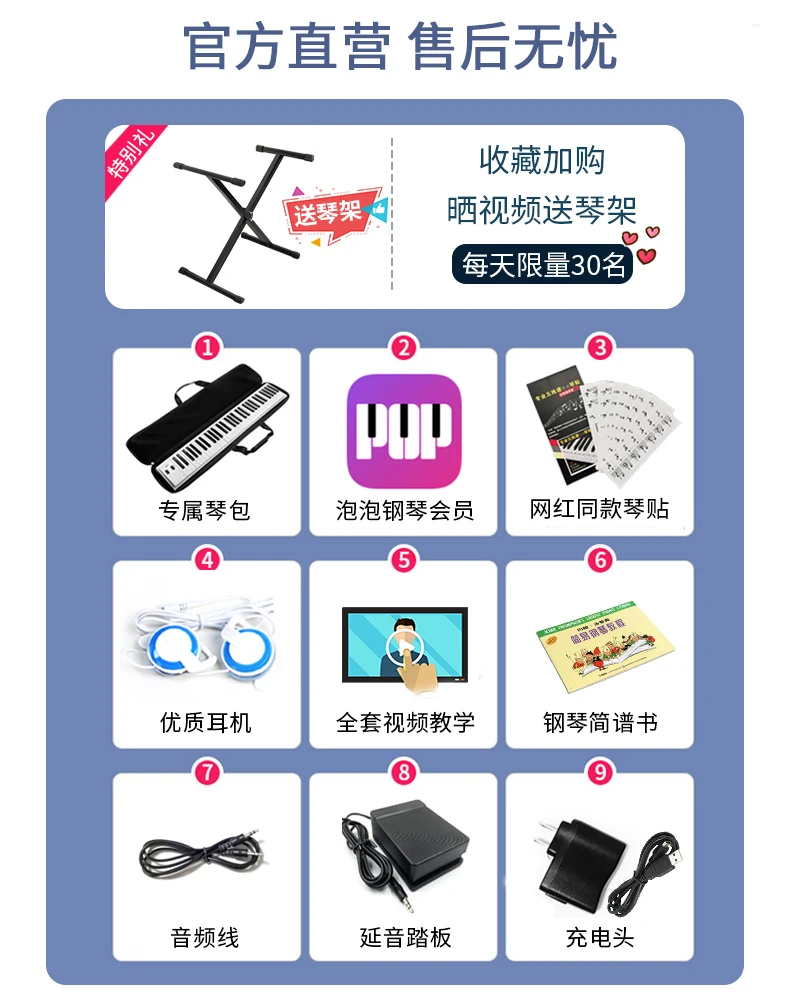 Многофункциональная портативная клавиатура для пианино электрическое
