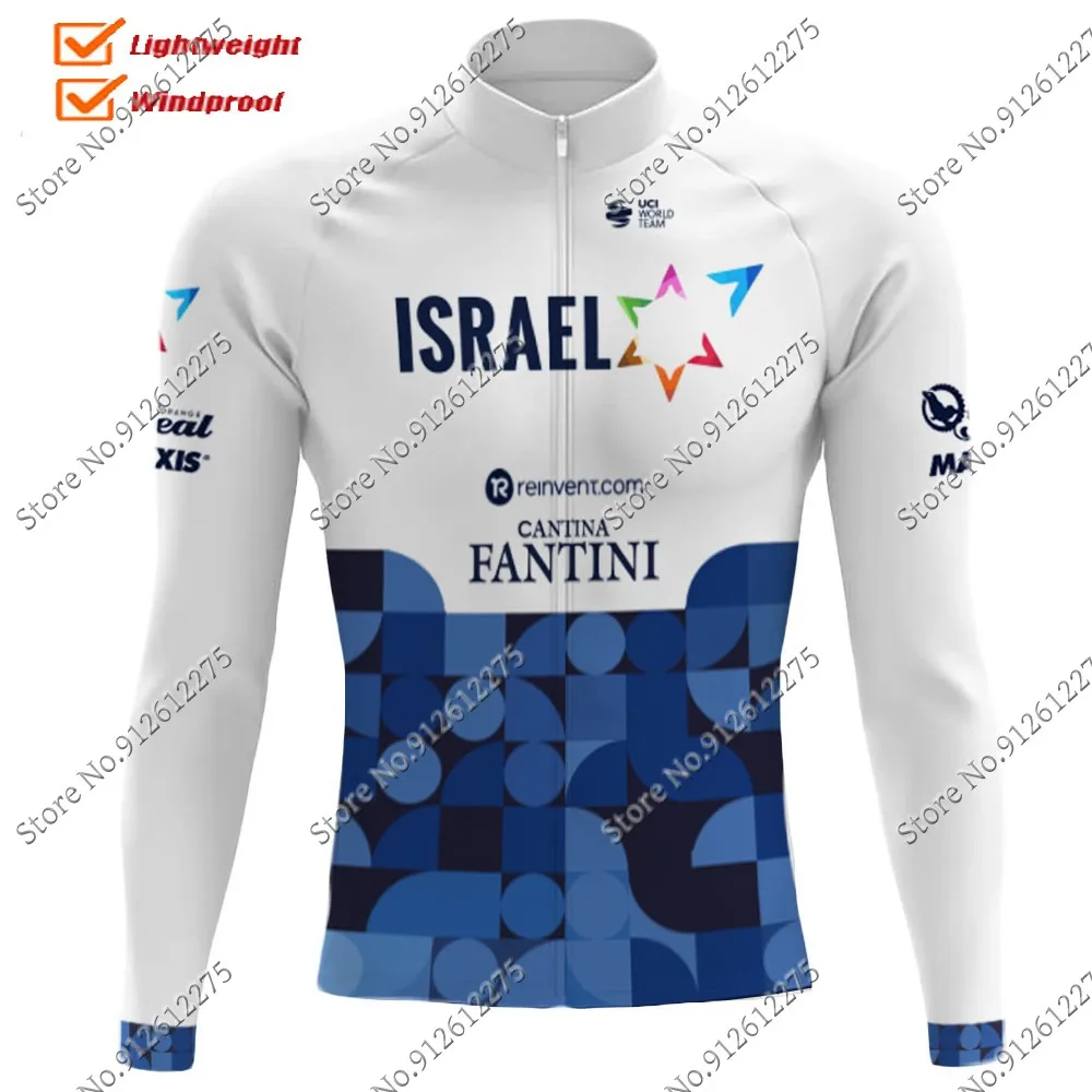 

Ветрозащитный жилет для команды Израиля 2022, велосипедная куртка, ветрозащитные Трикотажные изделия для велоспорта, пальто с длинным рукаво...