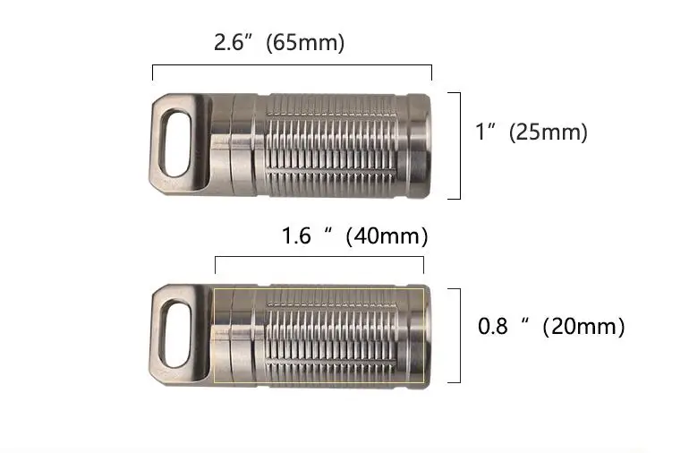 F4 титановый водонепроницаемый футляр для таблеток держатель бутылки брелок
