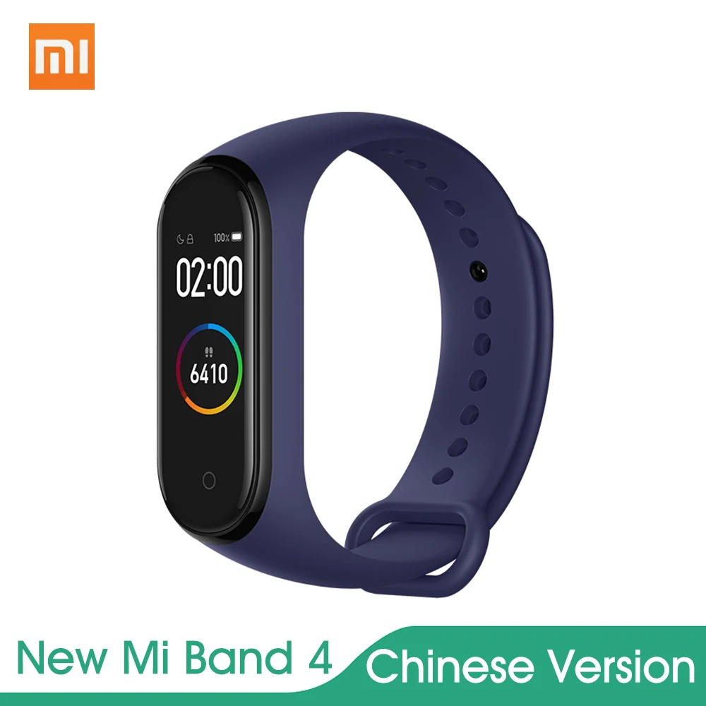 Xiaomi mi Band 4 mi band 4 mi Band 3 умный Браслет фитнес-браслет трекер пульсометр часы с функцией BT mi Band 4 3 Smartband - Цвет: MiBand 4 Blue