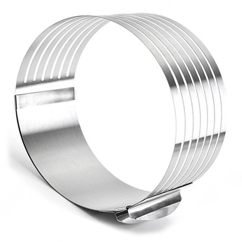 

Adjustable Cake Die Cutter Machine Round Bread Cutter Mousse Layer Stainless Steel Cake Cutter 6 Layer Slice Kitchen Bakeware