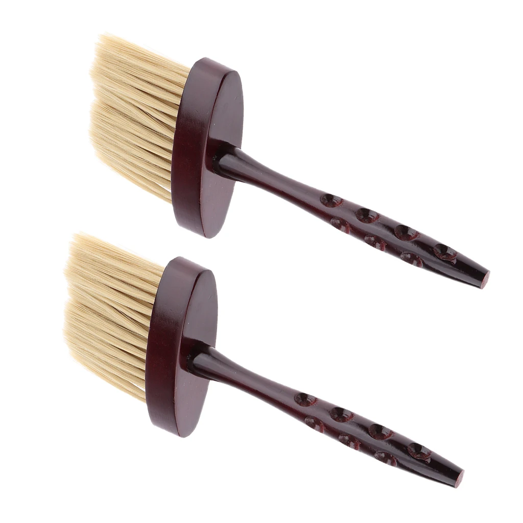 

2x Professional Salon Barber Hair Cutting Style Neck Duster Dust Cleaning Brush, Size 25x10.5 cm