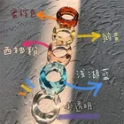Винтажные витые круглые полимерные кольца для женщин, корейская мода, разноцветные прозрачные акриловые кольца, массивный дизайн, простое пластиковое кольцо