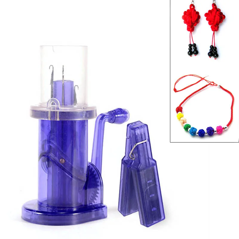 

Hand Knitting Machine Plastic Spool Knitter Wool Winder Crafts DIY Bracelet Weave Tools MJJ88