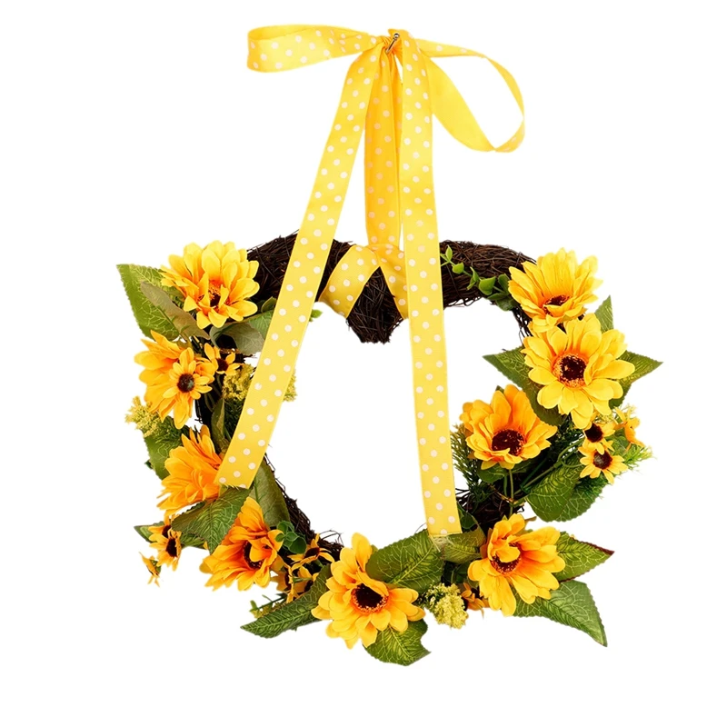 Лента венок из подсолнухов предметы интерьера на стену орнамент любовь | Дом и