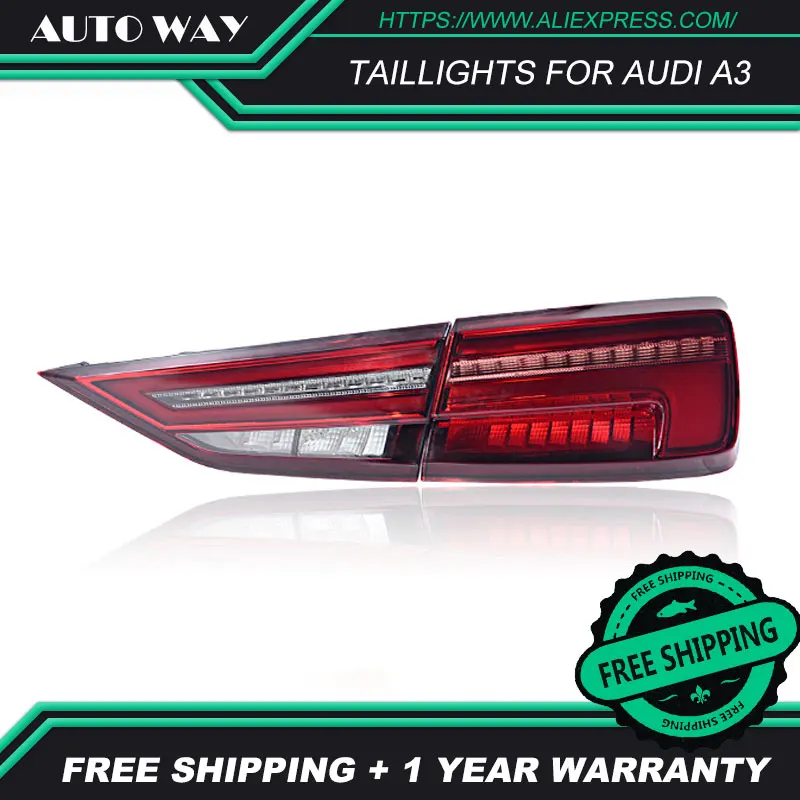 Автомобильный Стайлинг задний фонарь чехол для Audi A3 S3 2013-2016 светодиодные задние