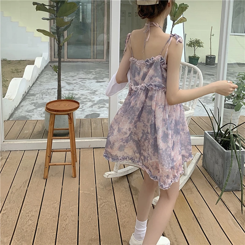 Новое поступление 2020 женское летнее платье корейское шикарное ТРАПЕЦИЕВИДНОЕ