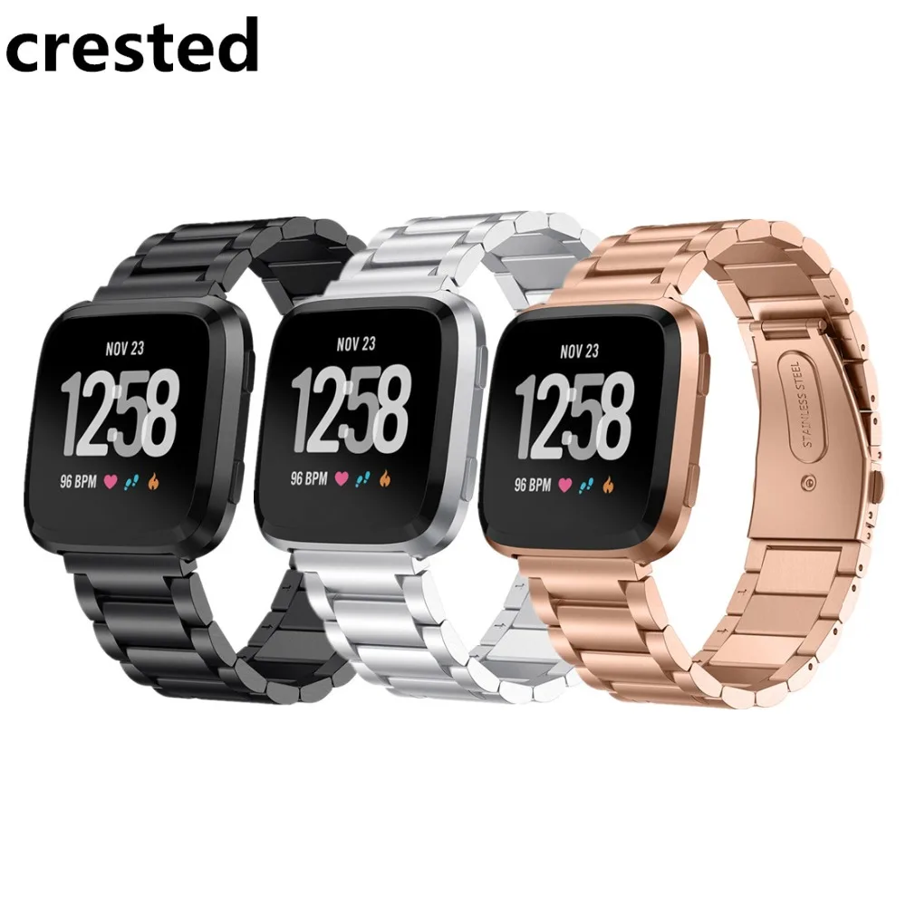 

Ремешок из нержавеющей стали для фитнес-браслета Versa/versa 2/versa lite, браслет на запястье, ремешок для часов, аксессуары для часов