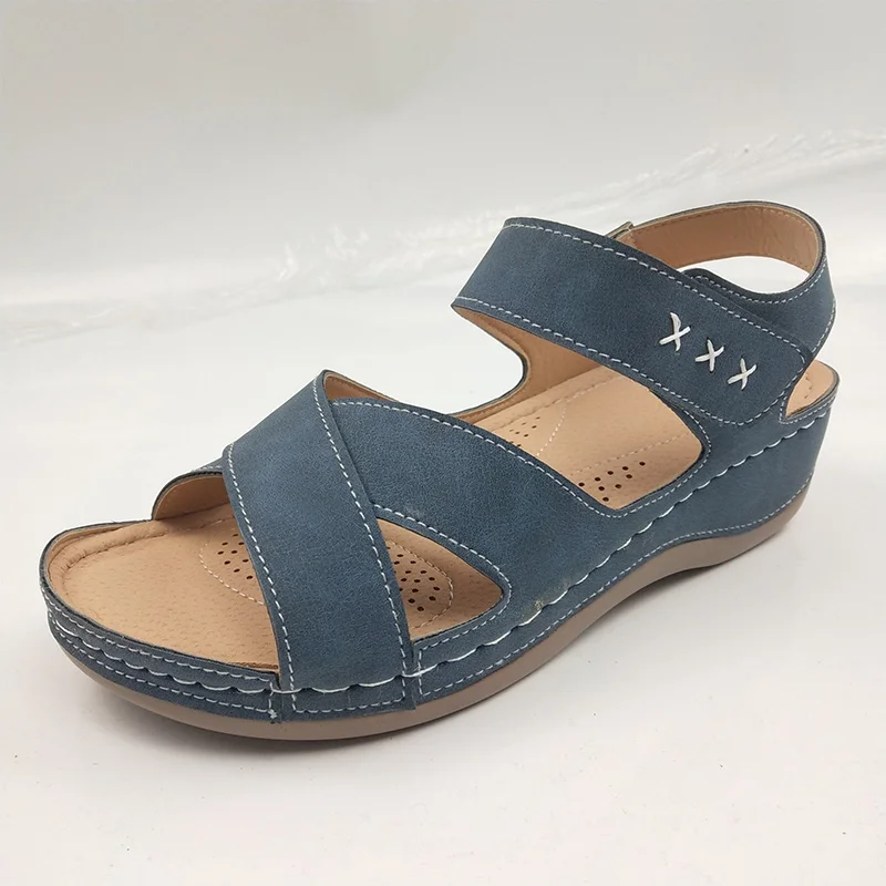 

2021 Wedge Sandals Gladiator Flat Woman Platform Open Toe Casual Female Shoes Rome Sandals Women Summer Fashion Women's Sandals