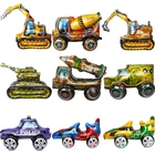 Большой 3D стоячий мультяшный автомобиль, фольгированные воздушные шары, Гелиевый шар для будущей мамы, украшения для детского дня рождения, игрушки для дня рождения, 1 шт.