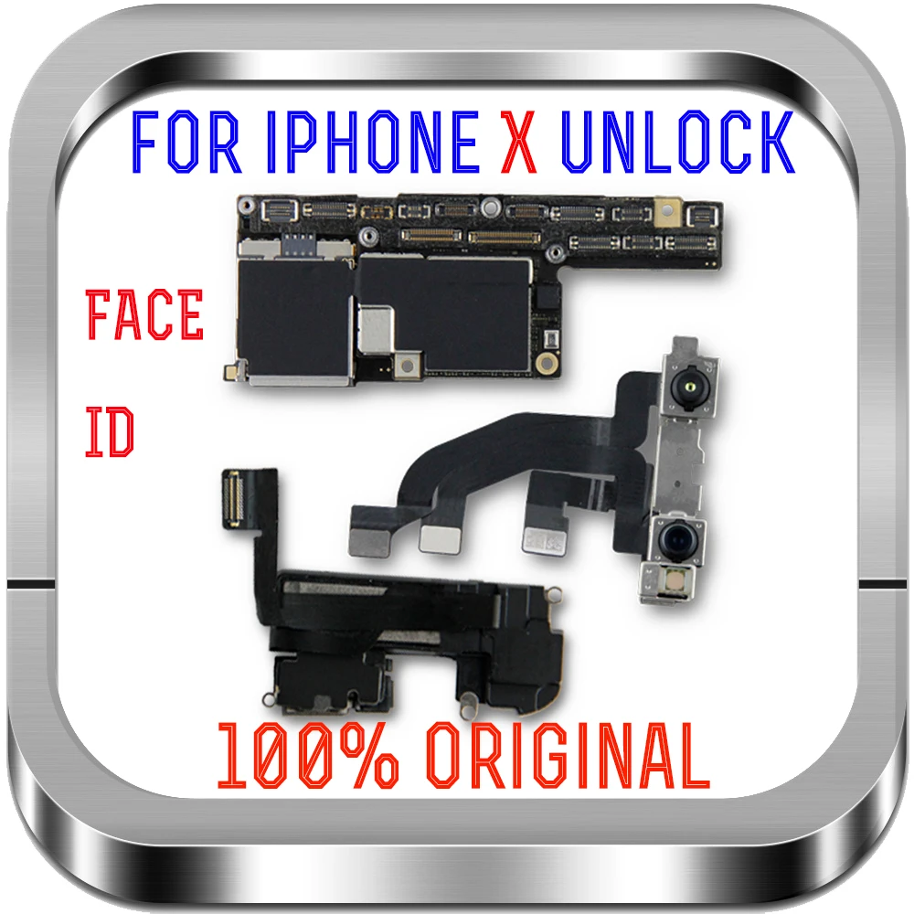 Оригинальная материнская плата для iPhone X, хорошая работа, разблокирована iCloud, нет ID, IOS, логическая плата с полным чипом, IMEI S/N