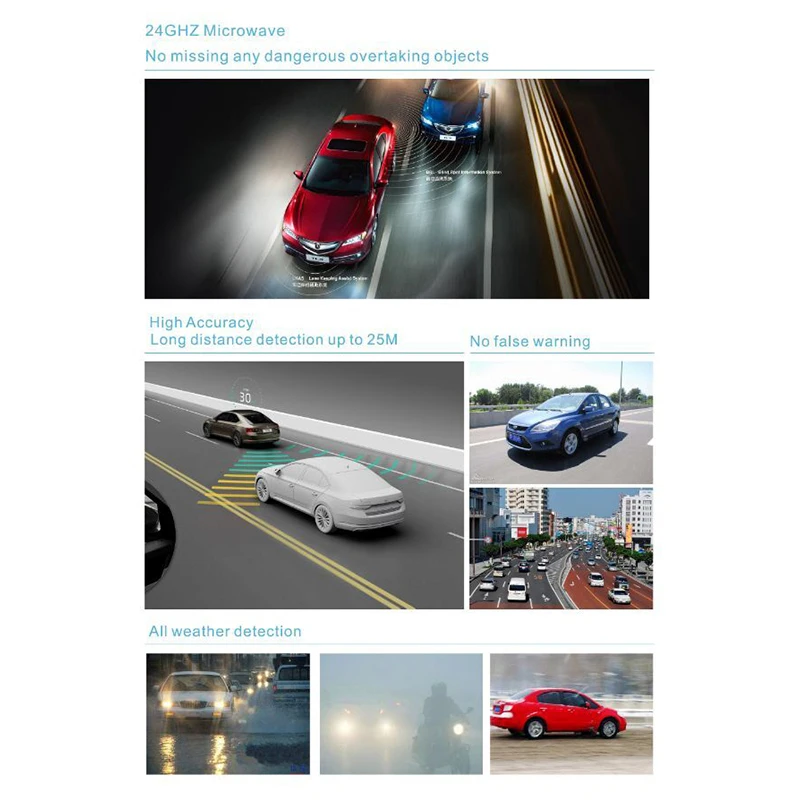 BSD BSM микроволновый датчик слепое пятно GPS антенна радар Обнаружение w изменение