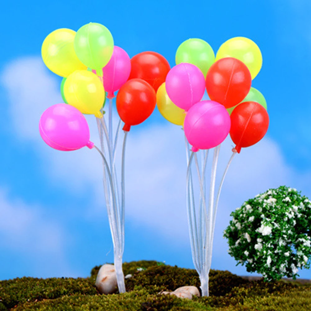 

1 Bunch DIY Accessories Mini Oval Colorful Micro Landscape Party Kids Gift Cute Home Balloon Ornament