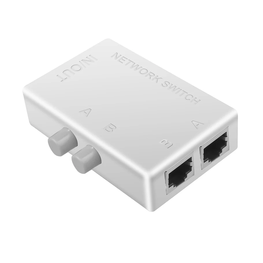 Сетевой мини-концентратор RJ45 с 2 портами сетевой коммутатор для компьютера Ethernet
