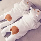 Детские костюмы на Хэллоуин для новорожденных, детские пижамы для косплея медведя, домашняя одежда для зимы, теплая хлопковая одежда