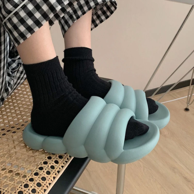 

Unisex Slippers Women Summer Sandals Fashion Home Bathroom Sandals Thick Bottom Couple Slides Non-Slip Floor Indoor Shoes Men