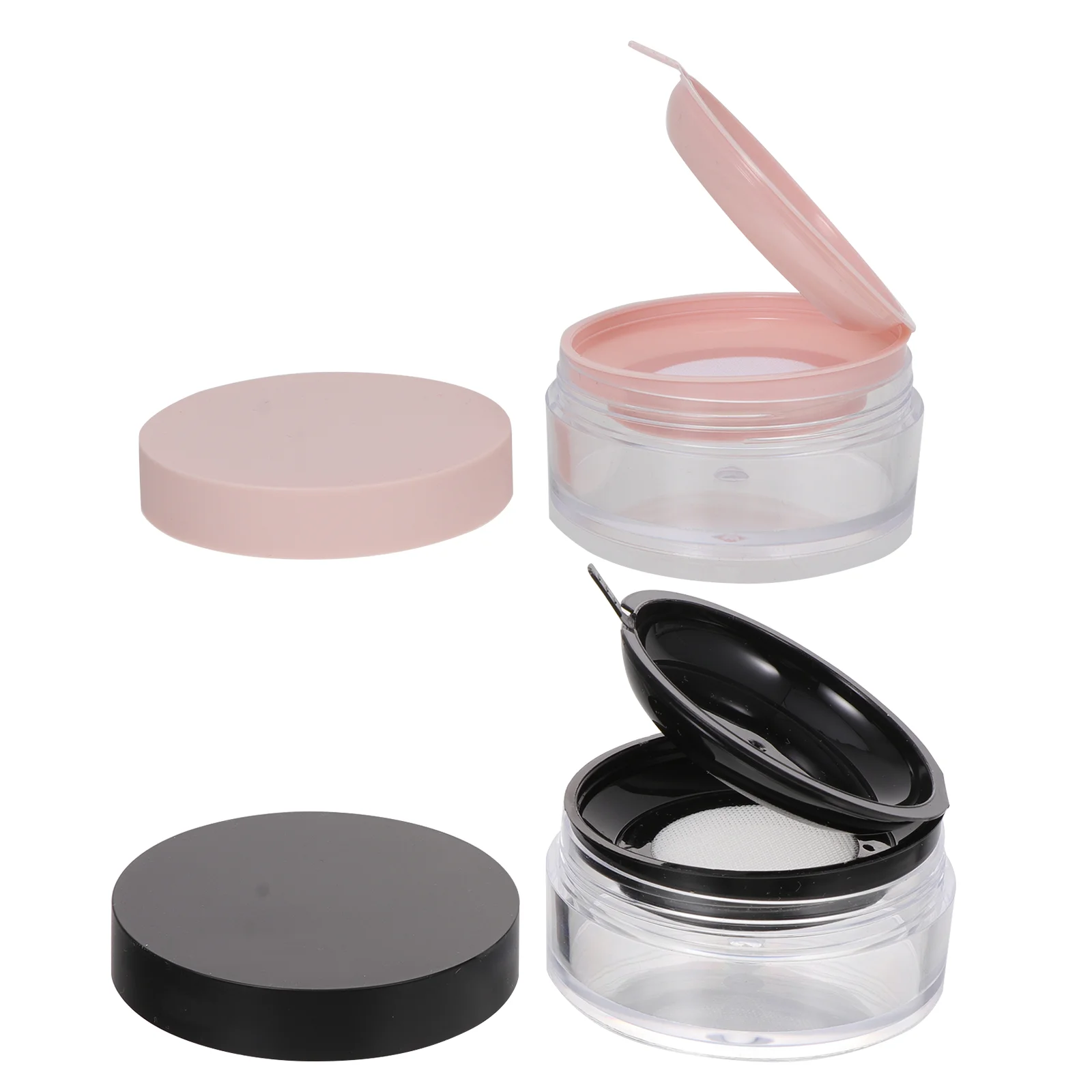 

2Pcs Cosmetics Makeup Loose Powder Box Case Compact Container for Girls