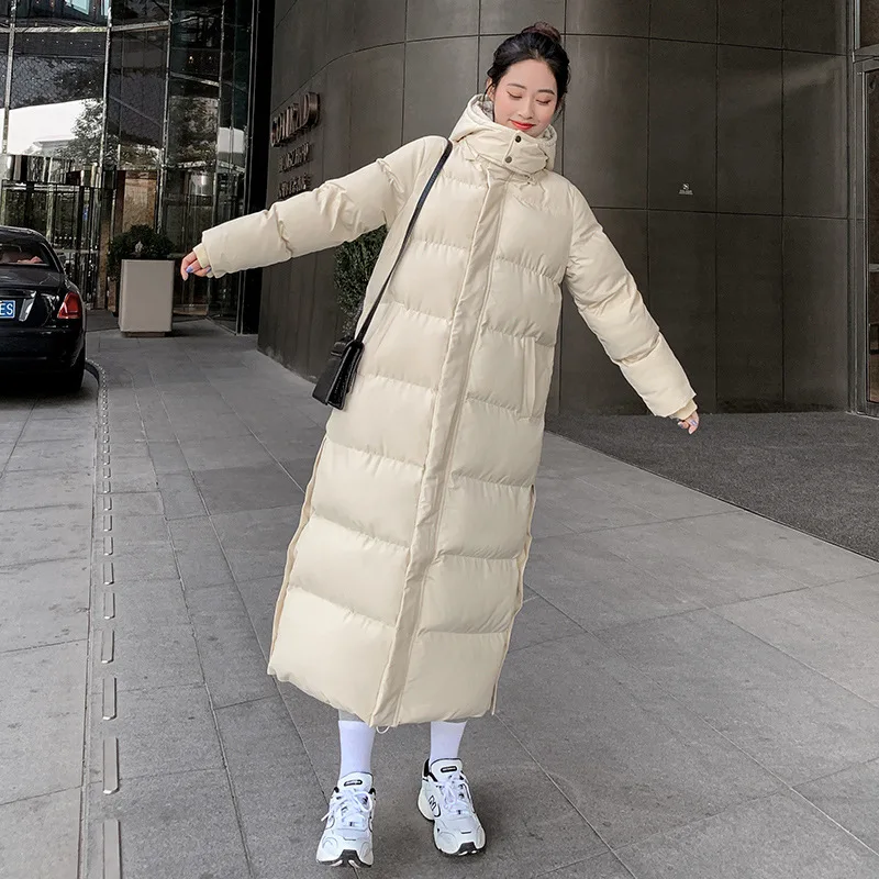 Winter Clothes Women 2021 New Coat Women's Loose Padded down Jacket Overknee Mid-Length Slim-Fitting Cotton-Padded Jacket