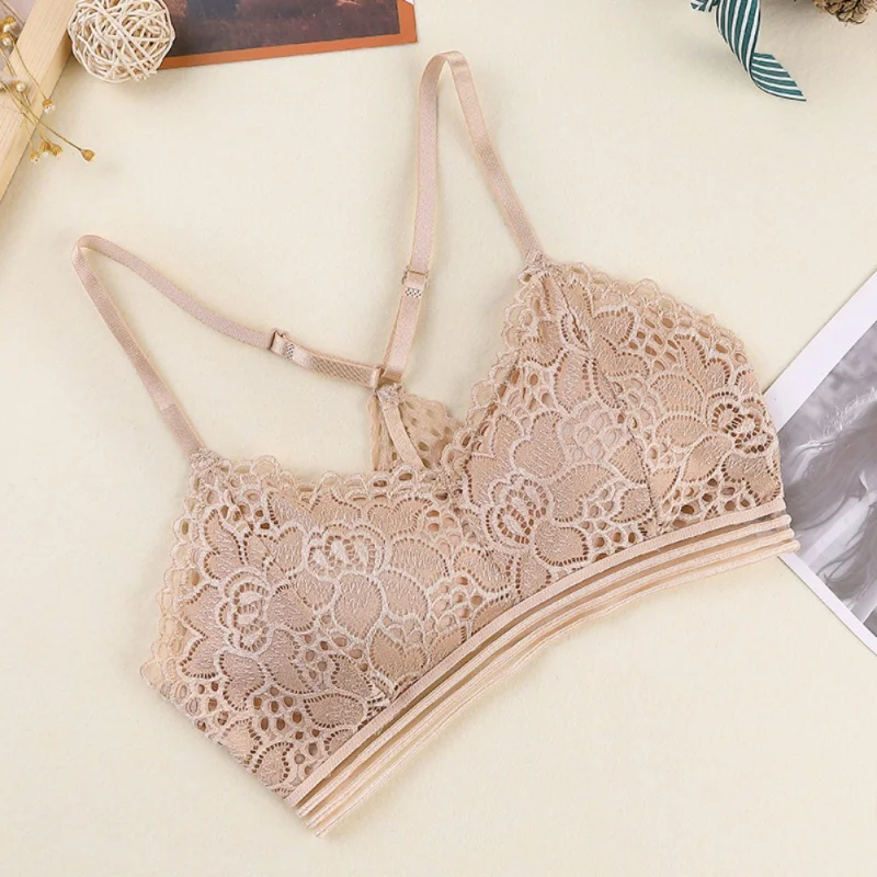 Женский топ бюстгальтер нижнее белье сексуальный кружевной пуш ап регулируемый