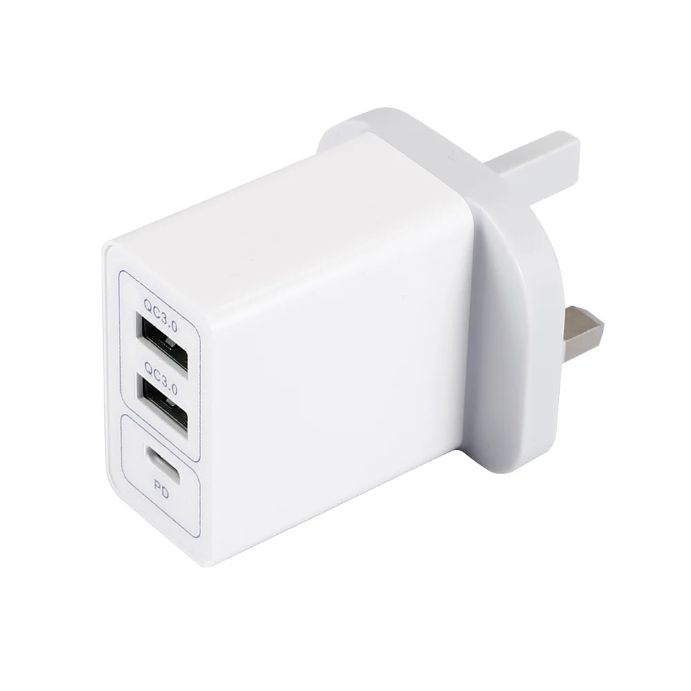 

36W Fast Charging Plug Wall Charger Adapter 3 Port Adaptive Compatible for Samsung S10 S9 S8 Note IPhone IPad