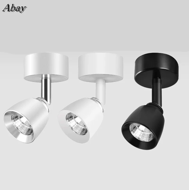 Lâmpadas de Parede Luzes de Ponto Teto para Baixo Luzes de Iluminação de Parede de Fundo Mini Regulável Girando Ajustar 7w10w 85 265v Led 360 °