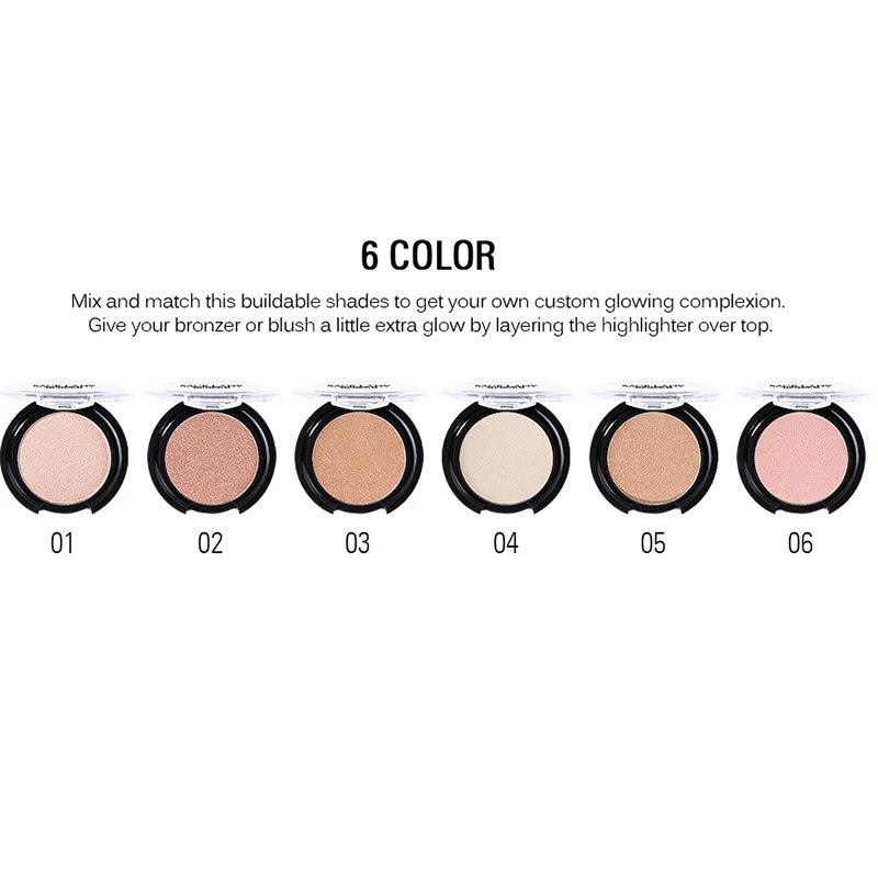 1 шт. блестящие Румяна гладкая контур лица для макияжа розовые оранжевые румяна |