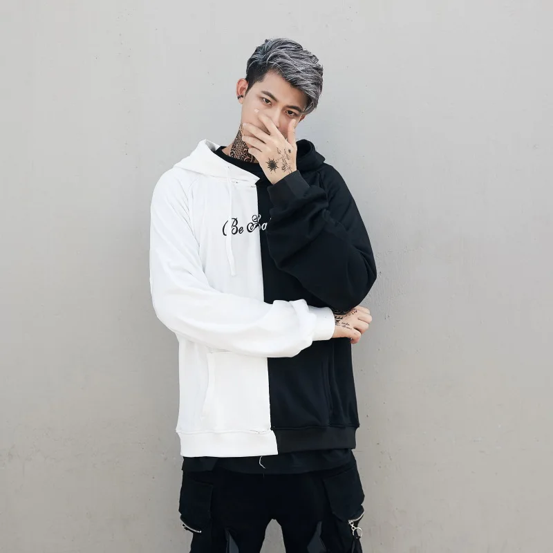 Толстовка в стиле хип хоп СО смайликом уличная одежда сезон весна осень мужские