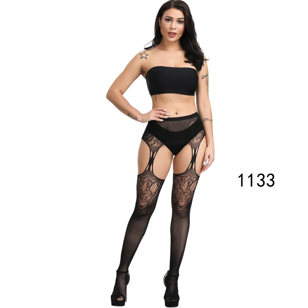 New Arrival Solid Stockings Women Sexy Thigh High Fishnet Nylon Long Socks Sex Belt Standard Over Knee Socks Sexy Lingerie