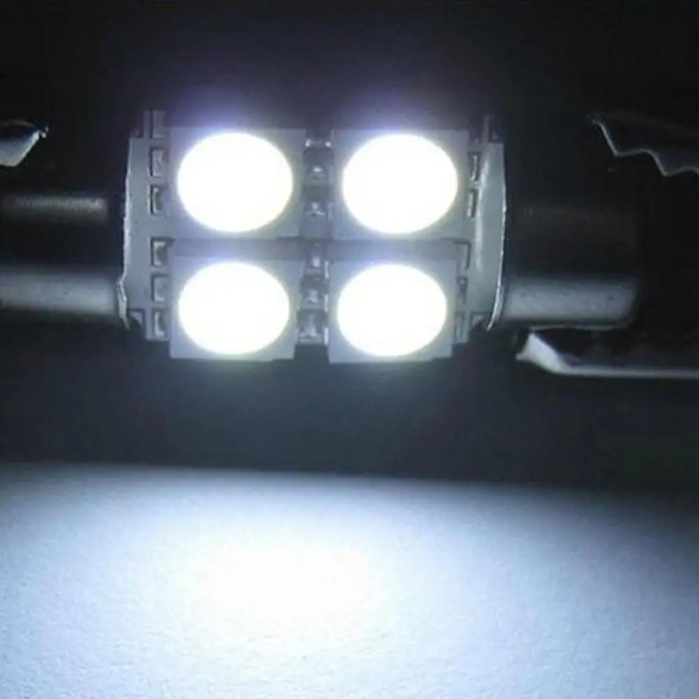 

2Pcs 31mm 4 SMD 5050 LED Car Interior Festoon Dome Light Bulbs Lamp White DC 12V