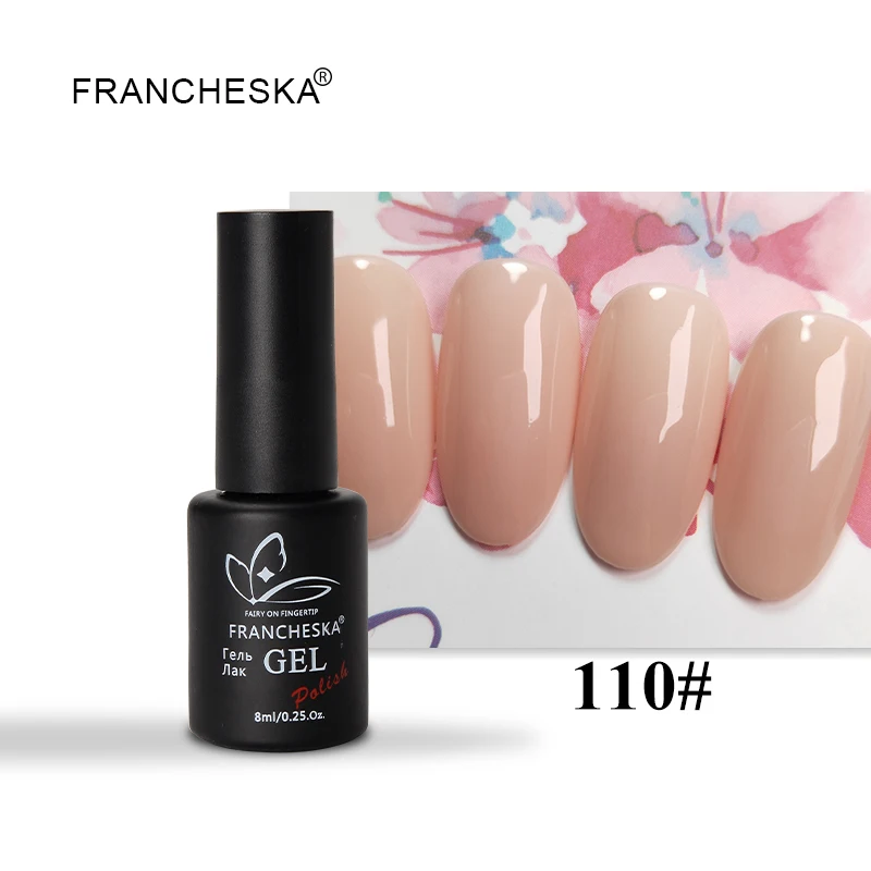 Color UV gel 110 Francheska резиновое Базовое покрытие верхнее покрытие базовый топ набор oje Унас гель лак nagels spulletjes дизайн ногтей lakiery hybrydowe гель лак - Цвет: Color UV gel 110