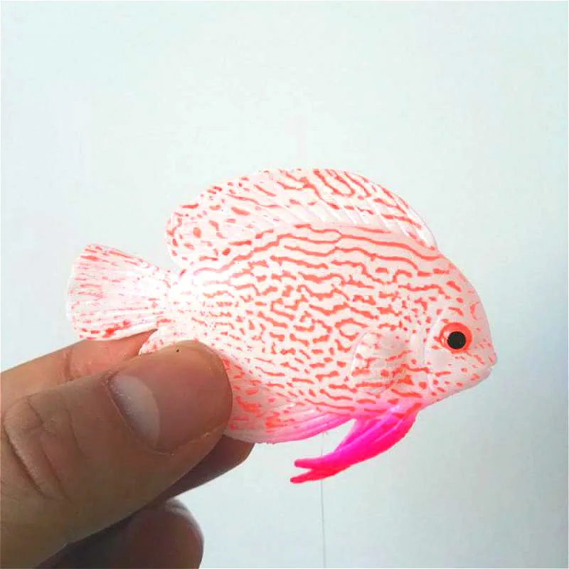 Аквариумный искусственный тропический рыбный Декор силиконовый светящийся