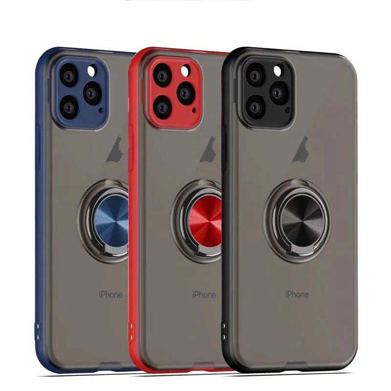 Магнитный чехол-подставка для телефона для iPhone 11 Pro Max кольцо на палец прозрачная броня для iPhone 11 Pro 7 8 6 6S Plus XR XS Max X