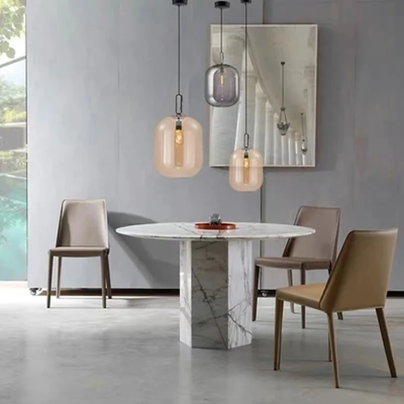 Современная простая стеклянная подвесная люстра с диснером потолочный