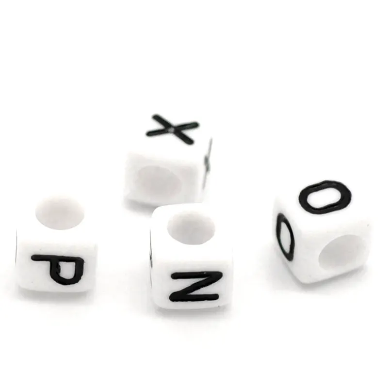 Бусины-разделители с буквами алфавита акриловые для бижутерии сделай сам