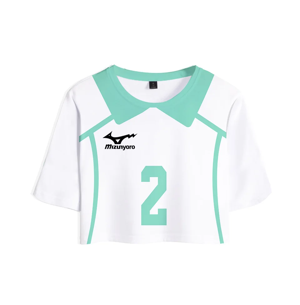 Аниме Haikyuu Cosplay костюм футболка Volleyball Club Oikawa Tooru летний топ с коротким рукавом
