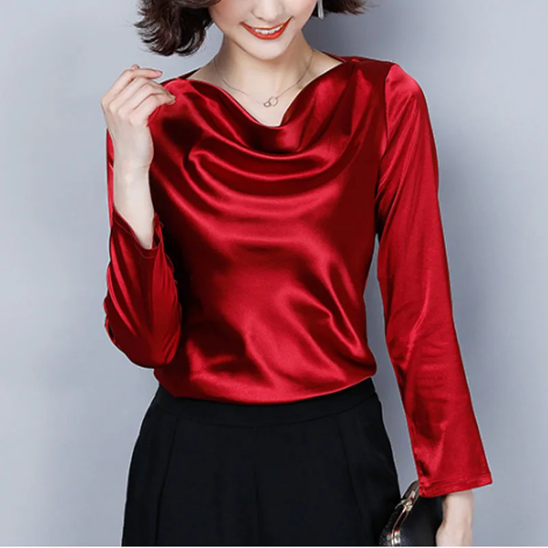 

Blusas Mujer De Moda 2021 Office Lady Autumn Chiffon Blouses Casual Solid Women Clothing Long Sleeve O-neck Women Tops 6282 50