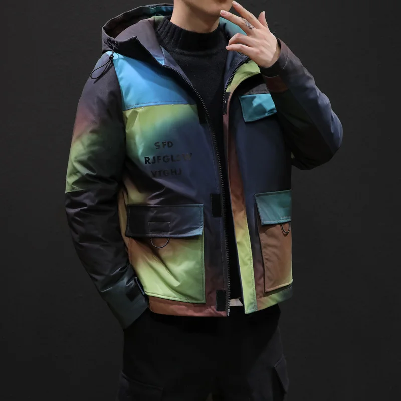 Winter Camo Jacket Men's Warm Thick Parka Men Fashion Casual Hooded Coat Man Cotton Jacket Large Size Male Clothes M-5XL