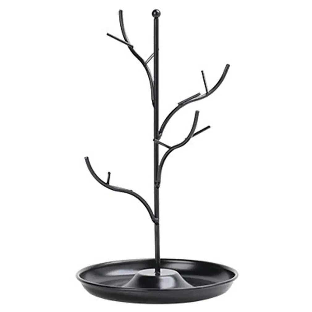 

Jewelry Tray Woman Tree-shaped Table Jewelry Box Necklaces Earrings Rings Display Stand Metal Tray For Women