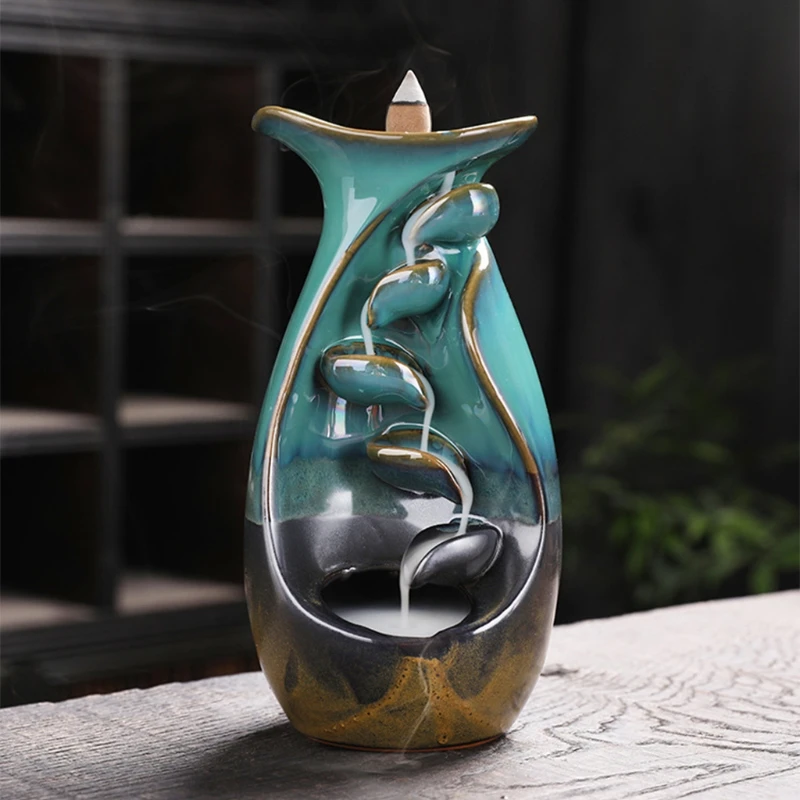 

Both WaysCreative Ceramic Backflow Incense Burner Home Decor Aromatherapy Censer H3CC