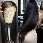 A  R 30 32 дюйма 13x 4 передние парики из человеческих волос на сетке, предварительно выщипанные искусственные волосы, прямой фронтальный парик, парики для женщин